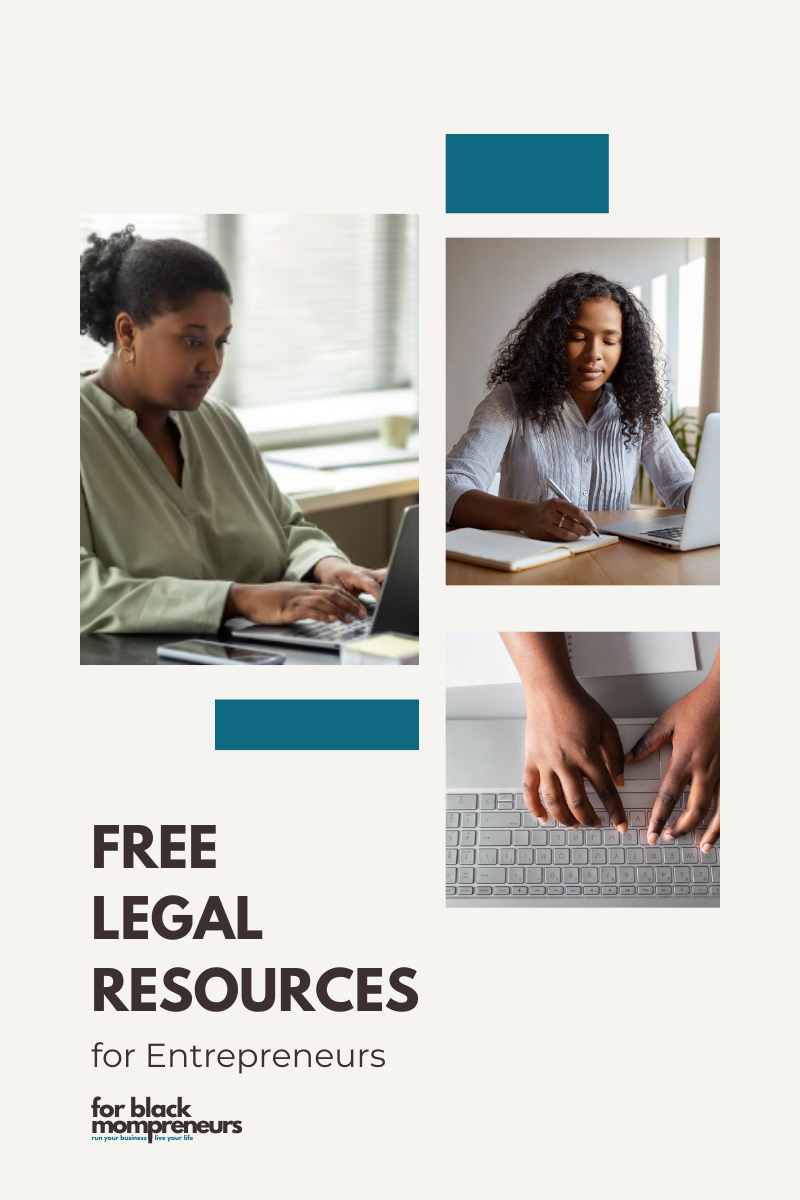 Cover of free legal resources for black mompreneurs